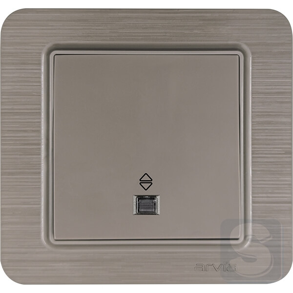 Выключатель одноклавишный ПРОХОДНОЙ с подсветкой Arvia Electric Lavin Медь (21 28 4010 210)